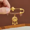 Broche Corda Vermelha Anti-Susto para Bebê, Broche Fofo Anti-Susto para Gestantes ao Sair, Pingente Broche para Gestantes ao Sair