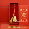 Colgante de Bolsita de Calabaza Dorada para Atraer Riqueza y Bendiciones, Adorno para Colgar en el Coche, Decoración de Entrada, Regalo de Negocio, Artículo de Regalo
