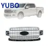 YUBO-Adecuado para Ford F150 2018-2020 Parrilla de Acabado Superior JL3Z-8200-RAJL3Z-8200-RB