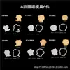 Forma de biscoito fofa em formato de gato estilo japonês, molde de carimbo 3D para biscoitos amanteigados, argila e borra de café