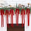 Corona de Adviento de Cinta de Terciopelo Transfronteriza Lazo para Regalo Decoración de Árbol de Navidad para el Hogar Adornos Colgantes