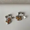 Collar Colgante Caballo Mecedora Tallado en Madera Moda Retro Cadena Larga para Suéter con Cuentas Joyería de Cuello Personalizada para Mujeres