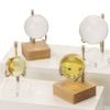 Estante de Exhibición de Madera Maciza Estante de Exhibición de Minerales y Ornamentos de Muestra Estante de Exhibición de Piedra Bruta de Cristal Estante para Joyas Soporte Acrílico