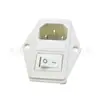 Enchufe de Corriente Alterna Blanco Pinzi Tres en Uno Certificado CCC con Interruptor y Fusible Todo de Cobre 10A250V