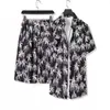 Traje transfronterizo Tailandia Hawái Camisa de manga corta para hombre Estilo Hong Kong Shorts casuales sueltos para vacaciones en la playa Moda para hombre