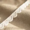 Venta al por mayor del fabricante Borde recto único de 1.2 cm de ancho Adorno de encaje soluble en agua de seda de leche para accesorios de ropa Bordado DIY
