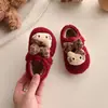 Zapatos de Algodón para Niños 2026 Otoño/Invierno Nuevos para Bebé Calientes Gato de Dibujos Animados Birkenstock Lindos Zapatos Peludos Zapatos Grandes de Algodón para Niñas