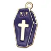 Transfronterizo 125 Goteo de aceite Fantasma de Halloween Calavera Murciélago Muerte Colgante DIY Pulsera Llavero Colgante de Joyería