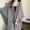 Chal de Punto Abierto Calado de Moda Transfronterizo para Mujer, Verano Tallas Grandes, Diseño Único, Adelgazante, Aire Acondicionado