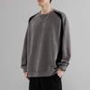 Camisetas Americanas de Manga Larga con Bloques de Color para Primavera y Otoño para Estudiantes Varones, Camisetas Básicas Versátiles, Sudaderas Casuales Marca Trbottomy Ins, Ropa Atractiva para Parejas
