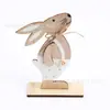 Artesanato de Madeira para Páscoa Enfeites de Coelho Estilo Escandinavo Decorações de Artesanato de Madeira para Casa Presentes de Páscoa