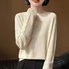 Nuevo estilo de verano de punto hueco de seda helada, doble patrón, holgado, talla grande, cuello redondo, manga larga, versátil, suéter top básico para mujer