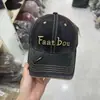 Gorra de Béisbol Elegante con Bordado de Letras en Bloque de Color Vintage Desgastado, Tapa Dura para Mujer, Versátil para Primavera y Otoño, Adelgazante, Rejuvenecedora, con Visera de Pato