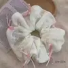 Anillo para el cabello colorido estilo ballet para niña dulce, simple, combinable, cuerda grande para el cabello, tendón de cuero, estilo coreano, accesorios para el cabello de satén de alta gama.