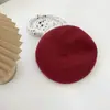 Boina para Mujer Otoño e Invierno Estilo Retro Británico Sombrero de Lana Japonés para Pintor Sombrero de Capullo para Mujer Combinación Perfecta Coreano 0924y