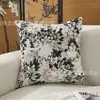 Capa de Almofada Retrô Fabricante Chenille Floral Fronha Estilo Luxo Leve Capa de Almofada de Encosto de Sofá Comércio Exterior Transfronteiriço