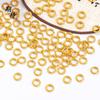 Atacado de Contas Espaçadoras Marteladas Banhadas a Ouro para Pingentes DIY, Cor Duradoura, Anéis Espaçadores Espirais para Pulseiras, Anéis Corrediços e Acessórios