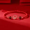 Cuerda de Mano de Serpiente Koi para Mujer Tendencia Nacional Nuevo Año del Zodíaco Chino Año de la Serpiente Pulsera Moda Alto Nivel Sentido Cuerda de Mano de Carpa Serpiente