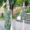 Vestido Floral de Moda para Mujer, Nuevo Estilo Verano 2026 con Cuello en V, Vestido Elegante y Adelgazante que Disimula la Barriga
