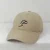 Boné de Baseball Macio Bordado com Letra P Estilo Coreano para Mulheres, Lavado, Circunferência da Cabeça Grande, Aba Larga, Protetor Solar, Chapéu de Proteção Solar para Exterior para Casais