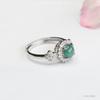 Anillo de Jade Grado A Natural Guan Yu Anillo de Jade Agua Azul Hielo Joyería Transmisión en Vivo Venta Caliente Venta al por Mayor S4112301