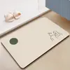 Alfombrilla Sencilla para Suelo de Baño Alfombrilla de Suelo de Lodo Diatomeas Puerta de Baño Absorbente Secado Rápido Fácil Cuidado Resistente al Desgaste Antideslizante Alfombrilla para Pies