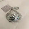 2026 Nova Bolsa Transversal da Moda Simples e Tendência para Mulheres, Bolsa Bolinho Única com Textura de Lantejoula e Alça Larga, Bolsa de Ombro Estilosa