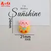 Bolsa da Sorte Animal Cartoon Brilhante DIY Feito à Mão Acessórios de Resina Cola de Creme Acessórios de Cabelo Elásticos de Cabelo Pingentes Decorações para Capa de Celular
