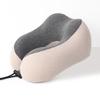 Almohada de viaje simple a rayas en forma de U de algodón de Amazon, almohada de viaje para joroba de avión, espuma viscoelástica de rebote lento, almohada en forma de U, almohada para el cuello