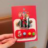 Accesorios para el cabello infantiles de Navidad 2024 nuevo pasador de alce flequillo lateral de niña pinza para el cabello de Papá Noel lote de fábrica