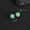 Cuerpo entero plata S925 chapada en oro de 24K cuentas espaciadoras cocidas en azul accesorios para joyería DIY hechos a mano pulsera tejida cuentas decorativas cuentas sueltas