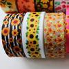 Serie de Flores de Listón de Girasol de Verano Hilo Hecho a Mano DIY Accesorios para la Cabeza y el Cabello Listón Material de Poliéster