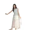 Vestido de Alça Estilo Férias Retro Francês de Verão 2026 com Gola Alta e Renda Super Delicado Pura Sedução Estilo Chá