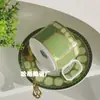 Conjunto de Chá da Tarde Transfronteiriço em Estilo Europeu Porcelana Fina Xícara de Café e Pires Xícara Vintage Luxo para Casa Luxo Leve Caixa de Presente Sofisticada