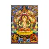 Pintura colgante de Buda Estilo americano retro Pintura decorativa para entrada Impresiones de arte de Dunhuang Sala de estar Comedor Pasillo Mural de hotel