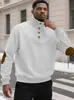 Moletom Jacquard Color-Block Casual Oversized Solto de Manga Longa com Gola Alta para Homens Europeus e Americanos Amazon Transfronteiriço