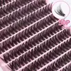 Pestañas Postizas Segmentadas DIY Transfronterizas 30D Gruesas Paquete Mixto 10 Filas Gran Capacidad Venta al por Mayor Extranjera Pestañas Postizas de Racimo Termofusibles