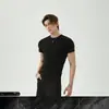 Más Fácil de Combinar Casual Nicho Color Sólido Simple Cuello Redondo Manga Corta Ajustada Camiseta Básica Casual Americana Versátil