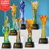 Vendas Diretas da Fábrica Troféu Dragão de Vidro Cristal Azul Tripé Medalha Colorida Celebração Lembrancinha Cilindro