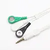 Cable de audio macho de 3.5 de cuatro polos alargado blindado blanco A hebilla hembra de 4.0 línea de hebilla uno a tres