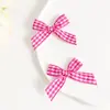 Em Estoque Fita de Laço Xadrez Vermelho 6mm Artesanato DIY Feito à Mão Flor Decorativa Laço de Fita Acessórios para Vestuário