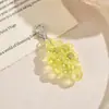 Novo chaveiro de acrílico fofo de cacho de uva, pingente adorável para bolsa de casal, chaveiro de carro criativo para mulheres