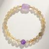 Venta al por mayor, pulsera de un solo círculo de Asai púrpura de cristal natural, nueva moda china, pulsera original con nuevas explosiones, regalo de joyería