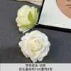 Flores Artificiales Hechas a Mano Estilo Vintage para Bodas, Decoración de Sala de Estar, Flores de Seda, Rosas Copo de Nieve, Cabezas de Flores al por Mayor