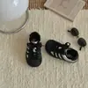 Tênis infantis com biqueira de concha 2026 novo modelo outono tênis de skate para meninos sola macia estilo coreano sapatos de bebê tênis casuais para meninas