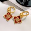 Tendência Nacional Design de Nicho Novos Brincos Chineses Personalidade Feminina Um Novo Estilo Étnico Meio Antigo de Múltiplas Formas Retro Fivela de Orelha Vermelha