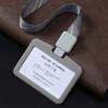 DEZHI Tarjetero con cordón de silicona, funda para identificación de trabajo, tarjetero, hebilla de fácil extracción, control de acceso al autobús, tarjeta de comida, funda protectora suave