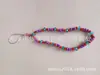 Nueva cadena de móvil bohemia colorida de cuentas de arroz y cristal, colgante de cuerda, cadena de móvil con letra personalizada