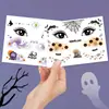 Serie de Halloween para Niños de Amazon Transfronteriza Pegatinas de Tatuaje para Fiesta Dibujos Animados Impermeables Maquillaje Pegatinas Faciales Pegatinas de Tatuaje