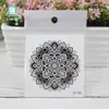 Adesivos de Tatuagem para Costas da Mão Mandala com Padrões Retrô, Adesivos de Tatuagem Florais Exóticos da Moda